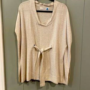 Anthro Tie-Waist Poncho Sweater